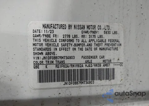 2024 Nissan Ariya Engage+ z USA, uszkodzony, nr VIN JN1DF0BB7RM734903